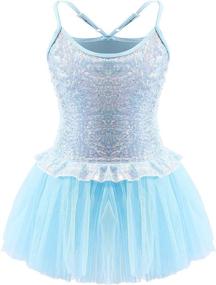 img 4 attached to Dancina Toddler Dance Leotards Dress: Stylish Girls' Clothing for Little Dancers!