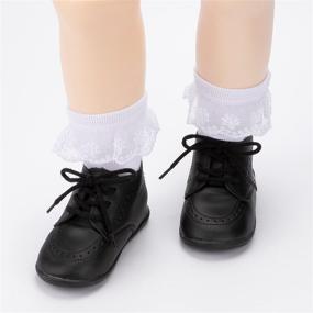 img 3 attached to 👶 Meckior Unisex Baby Classic PU Leather Wedding Loafers Brogue Oxford Dress Shoes for First Steps Walking, Flat Lazy Crib Shoe