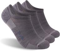 1/3 pairs of zealwood unisex no show athletic socks - ultra-light merino wool/bamboo running, tennis, golf socks logo