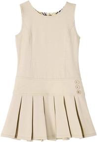 img 2 attached to Bienzoe Girl's Pleated Hem School Uniform Jumper: Classic Style and Comfort Combined