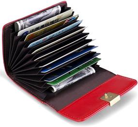 img 3 attached to Huztencor Accordion Organizer Wax Red Women's Handbags & Wallets for Wallets