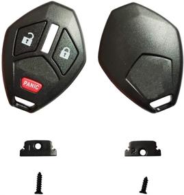 img 4 attached to Keyless Entry Remote Control Car Key Fob Case Shell Replacement for Mitsubishi Lancer, Outlander, Eclipse, Endeavor, Galant (2+1 Buttons, 1 Black)