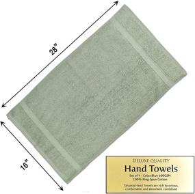 img 1 attached to Talvania 100% Cotton Hand Towels - Premium Hotel Spa Quality 600GSM - Super Soft & Absorbent - Ideal for Home Bath, Hand, and Face - 16” X 28” Size - 4 Pack Hand Towel Set in Mint Green