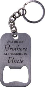 img 1 attached to 🔑 Top-rated Brothers Earn Promotion to Uncle Stainless Steel Bottle Opener Key Chain with Key Ring