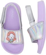👧 toddler boys &amp; girls slides sandals for beach/pool, non-slip kids water shoes slippers logo