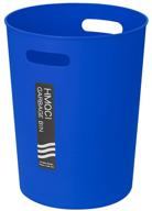 hmqci small round plastic wastebasket, 1.5 gallon capacity garbage container bin (blue) logo