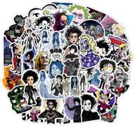 🎃 tim burton's the nightmare before christmas theme stickers - waterproof laptop, skateboard, snowboard, car, bicycle, luggage decal pack of 50pcs logo