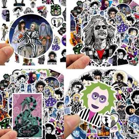 img 2 attached to 🎃 Tim Burton's The Nightmare Before Christmas Theme Stickers - Waterproof Laptop, Skateboard, Snowboard, Car, Bicycle, Luggage Decal Pack of 50pcs