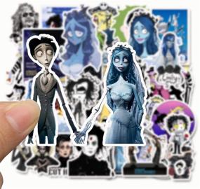img 3 attached to 🎃 Tim Burton's The Nightmare Before Christmas Theme Stickers - Waterproof Laptop, Skateboard, Snowboard, Car, Bicycle, Luggage Decal Pack of 50pcs