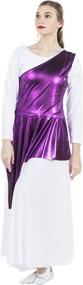 img 1 attached to 🕊️ Danzcue Women's Asymmetrical Praise Dance Tunic: Graceful and Flowing Garment for Divine Worship and Performance