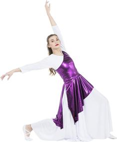 img 2 attached to 🕊️ Danzcue Women's Asymmetrical Praise Dance Tunic: Graceful and Flowing Garment for Divine Worship and Performance