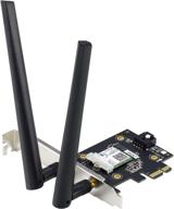 🔌 asus pce-ax3000 wifi 6 адаптер с 2 внешними антеннами - скорость передачи данных 3000 мбит/с, bluetooth 5.0, безопасность wpa3, ofdma и mu-mimo логотип