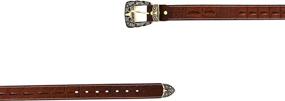 img 3 attached to Everyday Crocodile Men's Accessories - West Star Embossed Belts