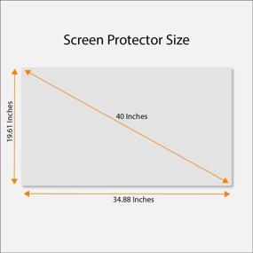 img 1 attached to 📺 Blue Light Blocking Screen Filter for 40-inch TVs - Relieve Eye Strain and Improve Sleep Quality with Anti-Blue Light Protection