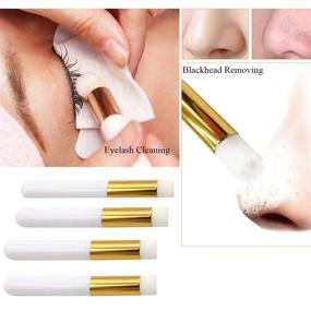 img 1 attached to 👁️ Mirabelly 10 Pieces Eyelash Cleaning Brushes: Achieve Luscious Lashes with this Magic Tool - Blackhead Remover Included