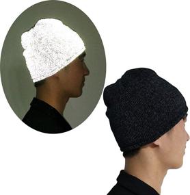 img 4 attached to AMNQUERXUS Reflective Beanie: Stay Warm and Visible in Winter with this High Visibility Loop Knit Hat Cap