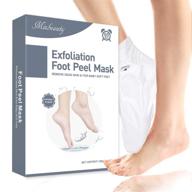 👣 get baby smooth feet with mixbeauty foot peel mask - 2 pack! remove dead skin, cracked heels & calluses, natural & painless exfoliating foot masks for men & women (up to size 12) logo