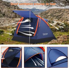 img 1 attached to Getop Family Camping Dome Tent - Waterproof, Durable, and Skylight for 2-3 Persons - Ideal for Outdoor Activities like Beach, Hunting, Hiking, and Travel (a)