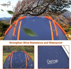 img 2 attached to Getop Family Camping Dome Tent - Waterproof, Durable, and Skylight for 2-3 Persons - Ideal for Outdoor Activities like Beach, Hunting, Hiking, and Travel (a)