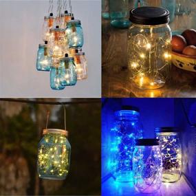 img 1 attached to 🌞 Enhance Your Outdoor Ambiance with 6 Pack Solar Warm White Fairy String Lights - Perfect for Garden, Patio, Party, Wedding Decor