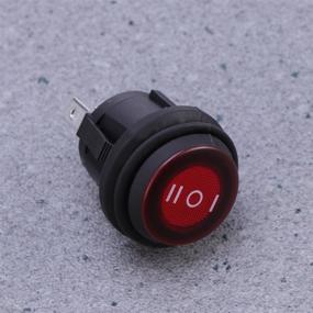 img 1 attached to 💧 Waterproof Round Rocker Toggle Switch: WINOMO 3-Pin SPDT, 6A/250V - Ideal for Truck Campers