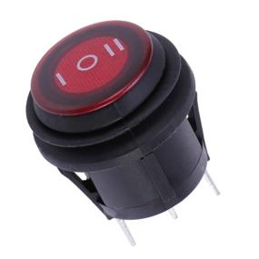 img 4 attached to 💧 Waterproof Round Rocker Toggle Switch: WINOMO 3-Pin SPDT, 6A/250V - Ideal for Truck Campers