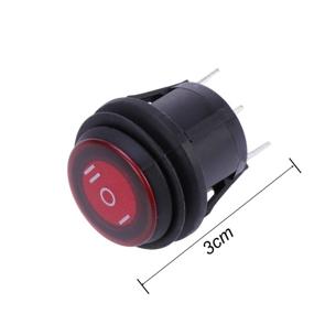 img 2 attached to 💧 Waterproof Round Rocker Toggle Switch: WINOMO 3-Pin SPDT, 6A/250V - Ideal for Truck Campers