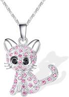 shonyin cat pendant necklace jewelry gifts for women teens and little girls, 18+2.4-inch chain logo