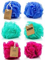 🛁 pack of 6 eco-friendly loofah bath and shower sponges - perfect for men and women - bulk body puffs - by impresa logo