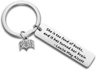 qiier reading keychain bookworm librarian logo