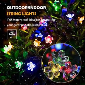 img 4 attached to ITICdecor Solar Christmas String Flower Lights - Outdoor Waterproof 50 LED Fairy Light Decorations | Garden Fence Patio Yard Christmas Tree Lawn Patio Party Decoration (Multi-Colored)