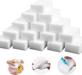 img 4 attached to 🧽 Extra Thick and Durable Magic Sponge Eraser Cleaning Sponges - Wholesale Melamine Power Scrubber Pads for Multi Surface Cleaning - Ideal for Bathtubs, Floors, Baseboards, Bathrooms, and Walls