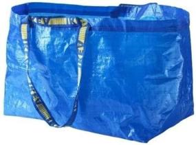 img 1 attached to 🛍️ Set of 10, Large Blue Ikea Frakta Shopping Bags (172.283.40)