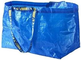 img 3 attached to 🛍️ Set of 10, Large Blue Ikea Frakta Shopping Bags (172.283.40)