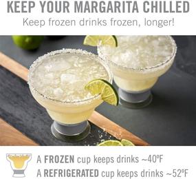 img 3 attached to 🍹 Chill in Style with Host Freeze Stemless Margarita Glass - Set of 2 Insulated Gel Chiller Cups, 12 oz Grey Plastic Double Wall Frozen Cocktail Cups