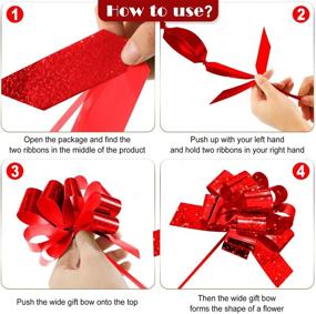 img 3 attached to 🎁 48-Piece Wide Assorted Pull Bows for Present Wrapping - Ideal for Christmas, Weddings, Valentine's Day - Decoration in Red