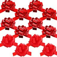 🎁 48-piece wide assorted pull bows for present wrapping - ideal for christmas, weddings, valentine's day - decoration in red logo