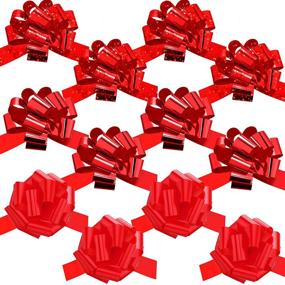 img 4 attached to 🎁 48-Piece Wide Assorted Pull Bows for Present Wrapping - Ideal for Christmas, Weddings, Valentine's Day - Decoration in Red