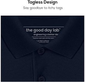 img 1 attached to The Good Day Lab Clean Shield: Ultimate Comfort and Breathability in Tagless 4-Way Stretch Polo