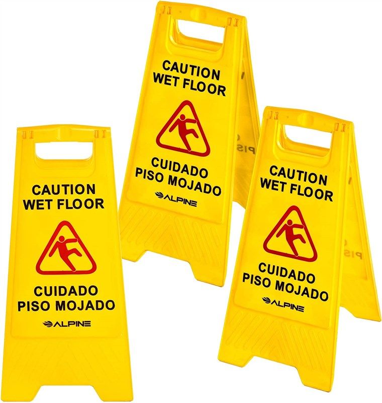 alpine industries caution floor yellow 로고