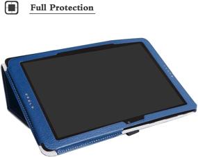 img 2 attached to 📱 AT&T Primetime/ZTE K92 Tablet Case: PU Leather Folio Stand Cover in Dark Blue with Stylus Holder