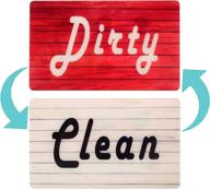 🍽️ kichwit dirty clean dishwasher magnet: decorative double sided indicator for all dishwashers - 3.9x2.3 inches (red) logo