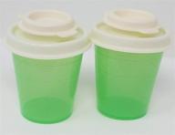 🧂 tupperware mini salt & pepper shaker set: 2oz pastel green with ivory tops - compact and stylish seasoning containers логотип