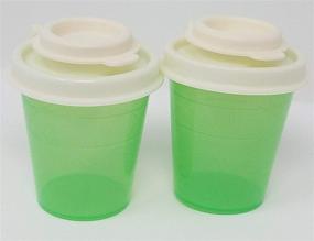 img 1 attached to 🧂 Tupperware Mini Salt & Pepper Shaker Set: 2oz Pastel Green with Ivory Tops - Compact and Stylish Seasoning Containers