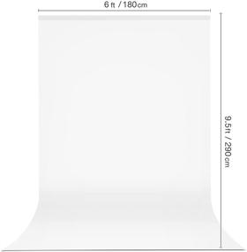 img 2 attached to Yesker 6X9.5ft White Photo Backdrop Background for Photography Studio, Collapsible 📸 Muslin High Density Backdrops for Photoshoots, Video Photography, and Television (Backdrop Only)