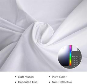 img 3 attached to Yesker 6X9.5ft White Photo Backdrop Background for Photography Studio, Collapsible 📸 Muslin High Density Backdrops for Photoshoots, Video Photography, and Television (Backdrop Only)