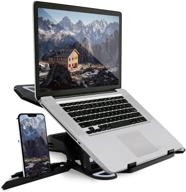 🖥️ ultimate grey laptop stand with 360° rotation, phone holder - kofani adjustable laptop riser for 10-17” laptops logo