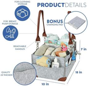 img 2 attached to Tokud Diaper Caddy Organizer: Diaper Tote Bag & Nursery Car Organizer - Newborn Registry Essentials & Baby Shower Gift Basket