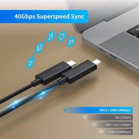 img 1 attached to 2.3FT Thunderbolt 4 Cable, 40Gbps Data Transfer & 100W Charging, TB4 Cable Compatible with USB-C USB4 USB3 Thunderbolt 3/2 - Supports 8K@60Hz or Dual 4K Video
