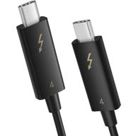 2.3ft thunderbolt 4 cable, 40gbps data transfer & 100w charging, tb4 cable compatible with usb-c usb4 usb3 thunderbolt 3/2 - supports 8k@60hz or dual 4k video logo
